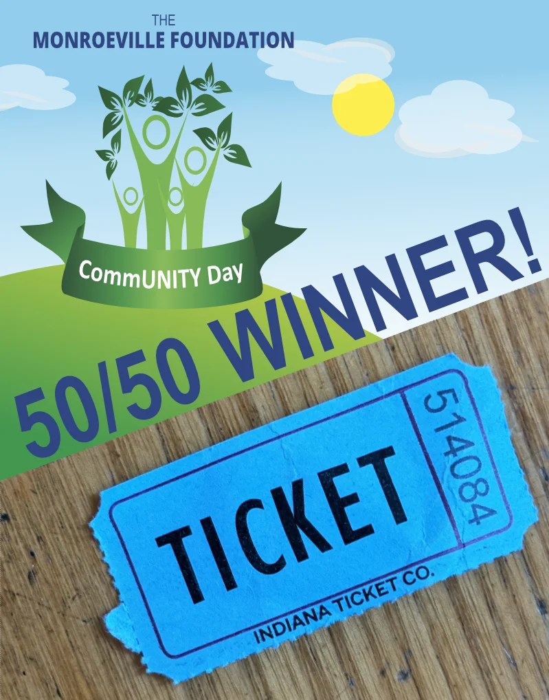 Winning ticket from the Annual CommUNITY Day 50/50 drawing.